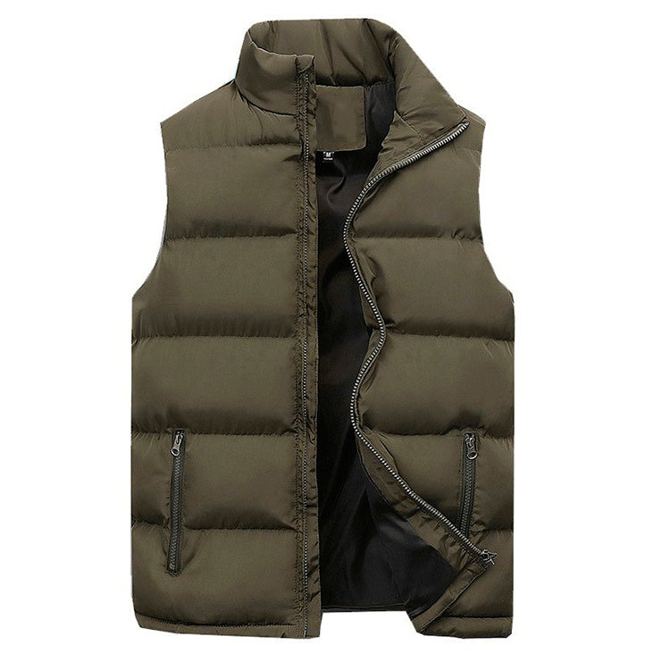 Warm Cotton Vest for Men | Casual Sleeveless Padded Puffer Coat