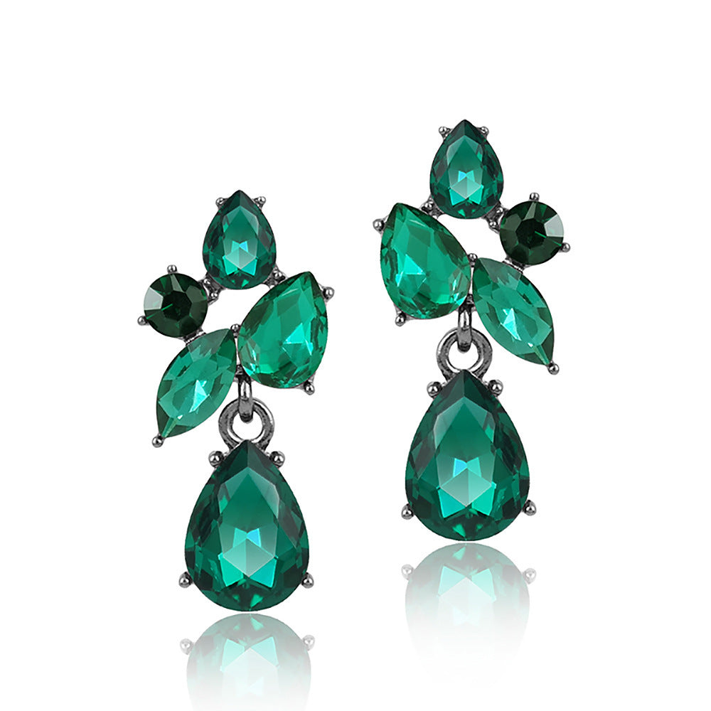 Dainty Crystal Steel Post Earrings