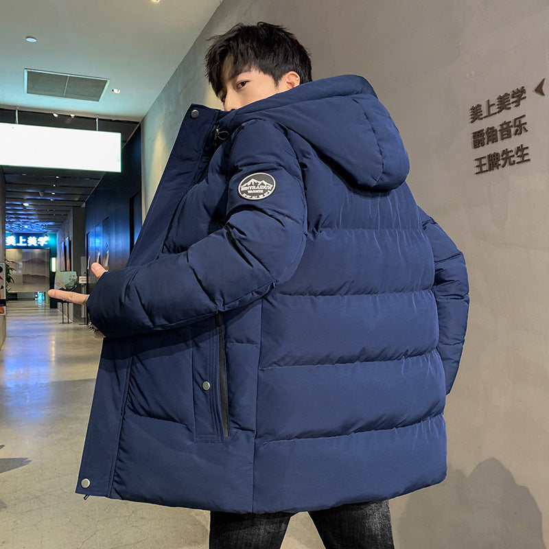 Men's Youth Thickened Down Cotton Jacket | Warm Winter Padded Coat