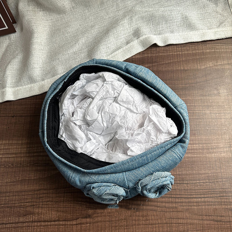 Women's Elegant Korean Style Rose Embroidered Beret Hat