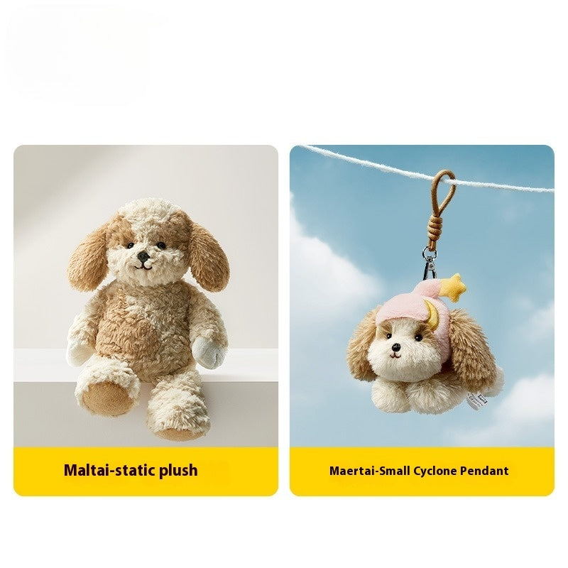 Cute West Highland White Terrier Plush Keychain Doll