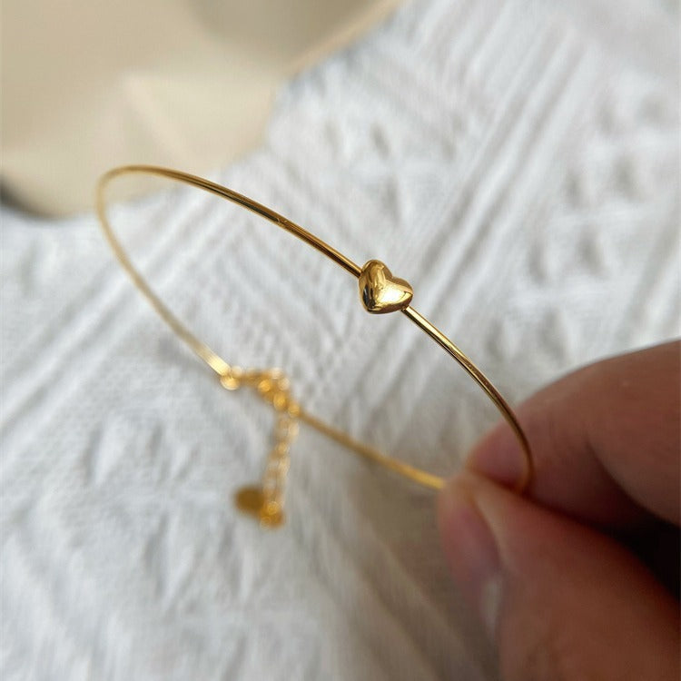 Chic Women's Glossy Niche 925 Sterling Silver Bracelet