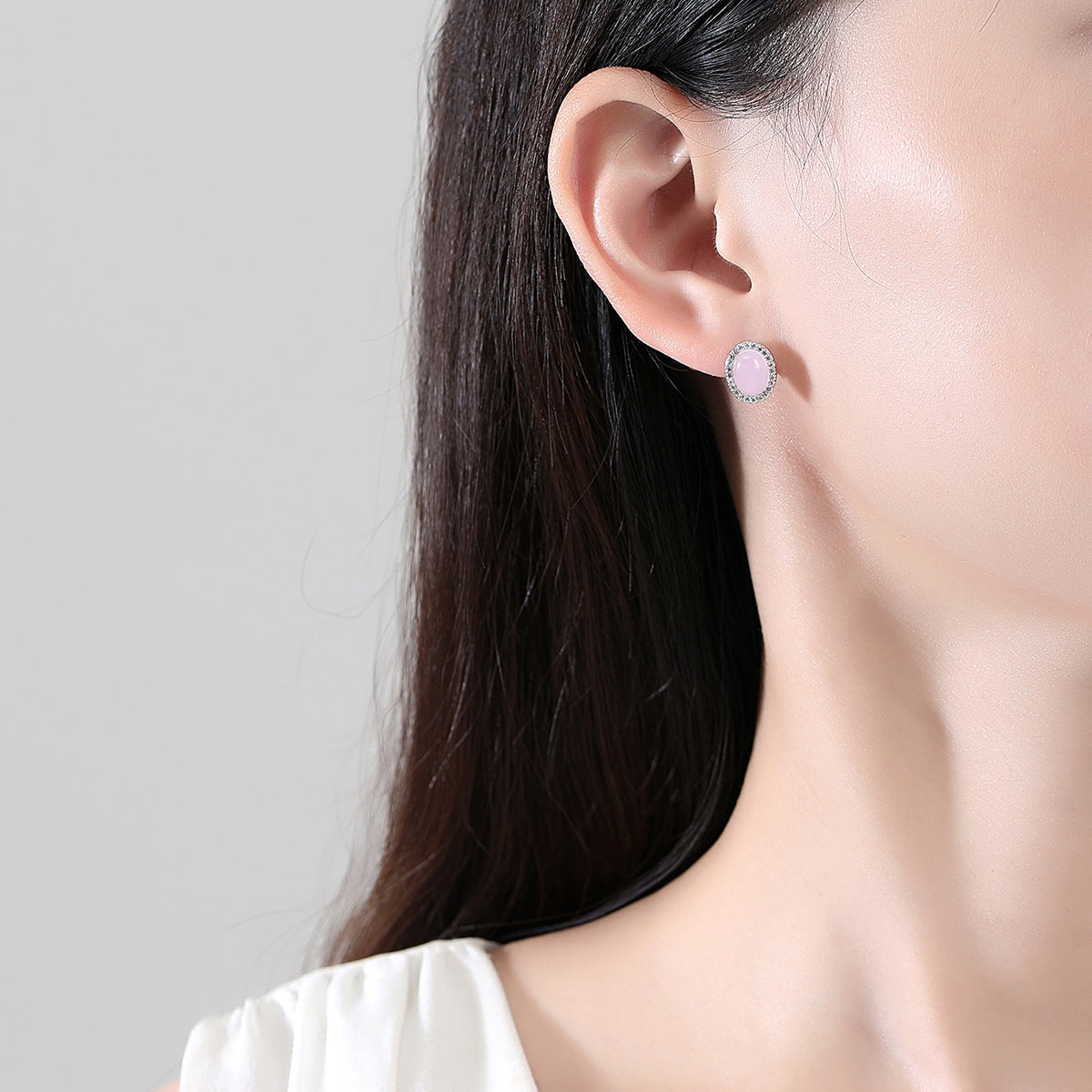 Zircon Gemstone Stud Earrings