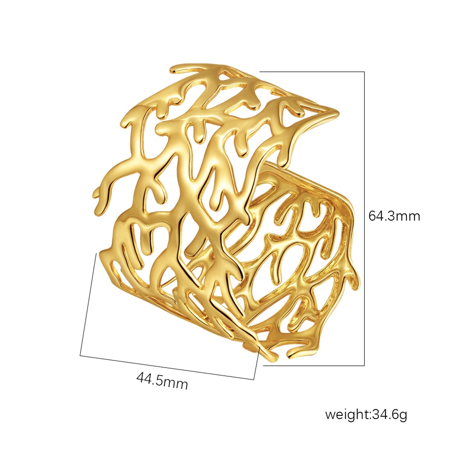 Chic Women's Open-End Stainless Steel C-Shaped Cuff Bracelet