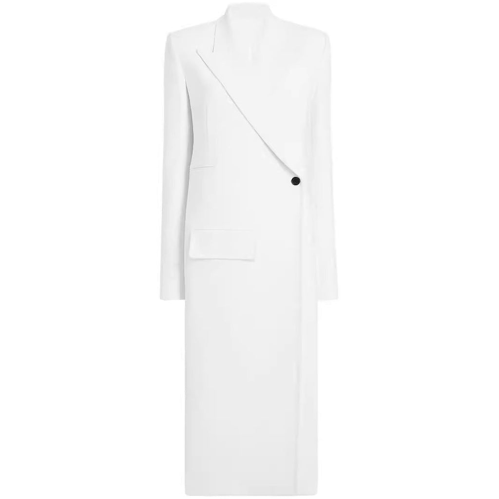 Women's Oblique Cut One Button Suit Jacket