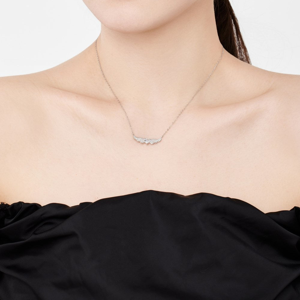 Light Luxury Zircon Heart Dangle Earrings