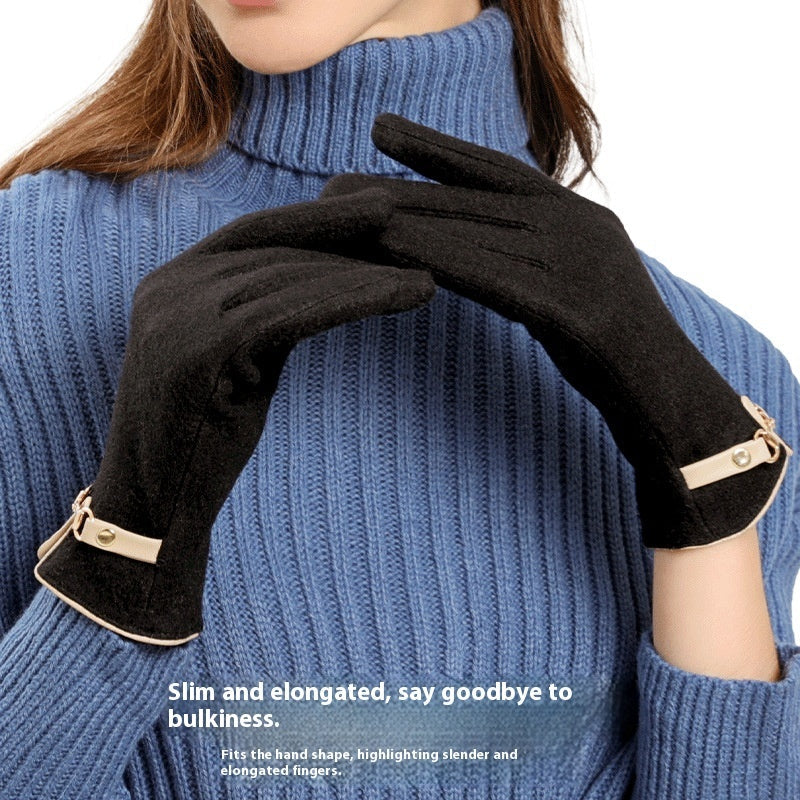 Warm Windproof Fleece Thick Touch Screen Winter Gloves
