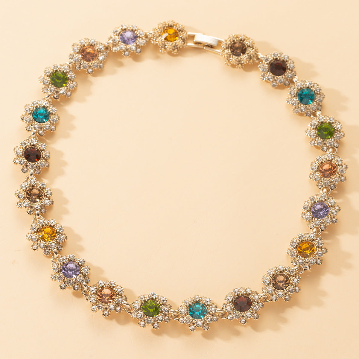 Chic Women's Colorful Crystal Rhinestone Jewelry Set