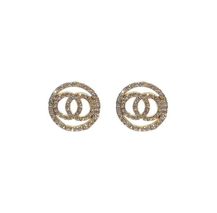 Sparkling Full Diamond Circle Earrings
