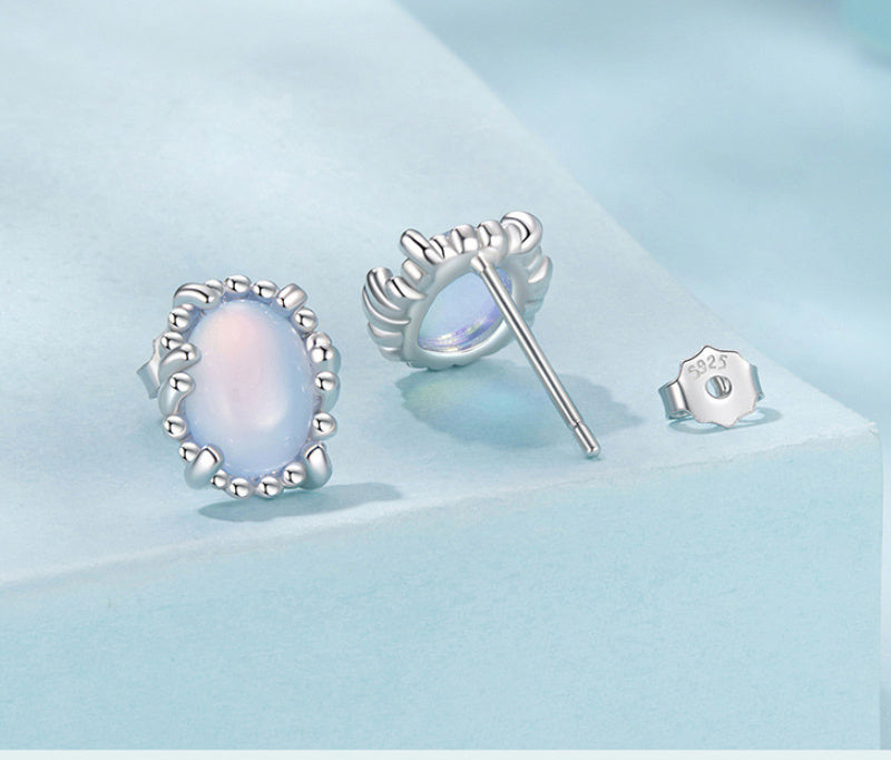 Sterling Silver Magic Stone Stud Earrings