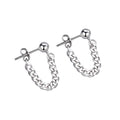 Minimalist Chain Stud Earrings in S925