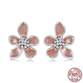 Dainty Autumn Flower Stud Earrings