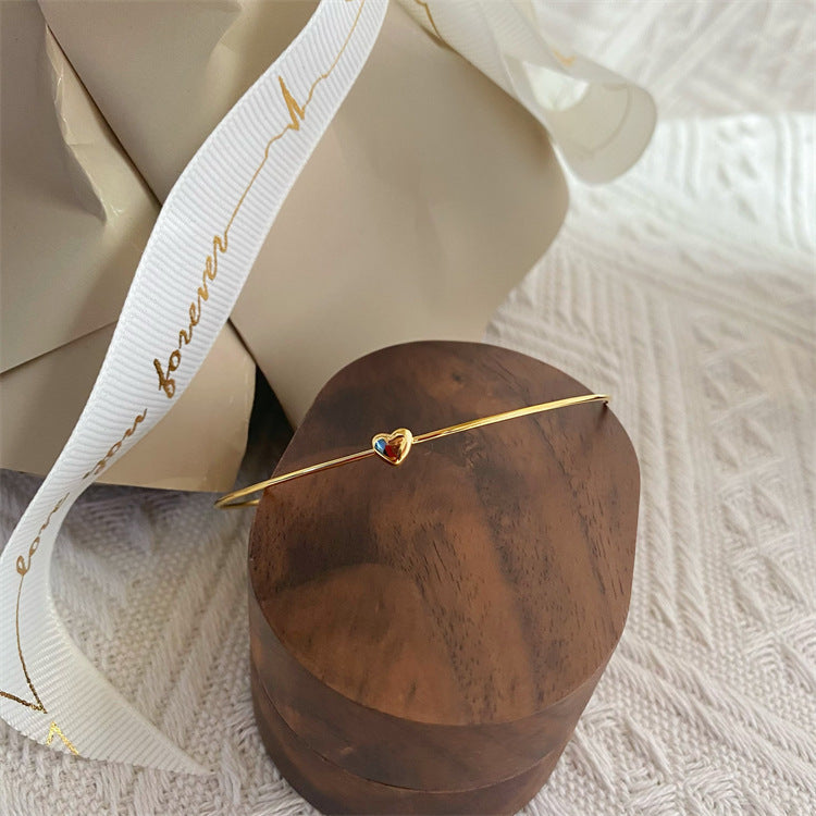 Chic Women's Glossy Niche 925 Sterling Silver Bracelet