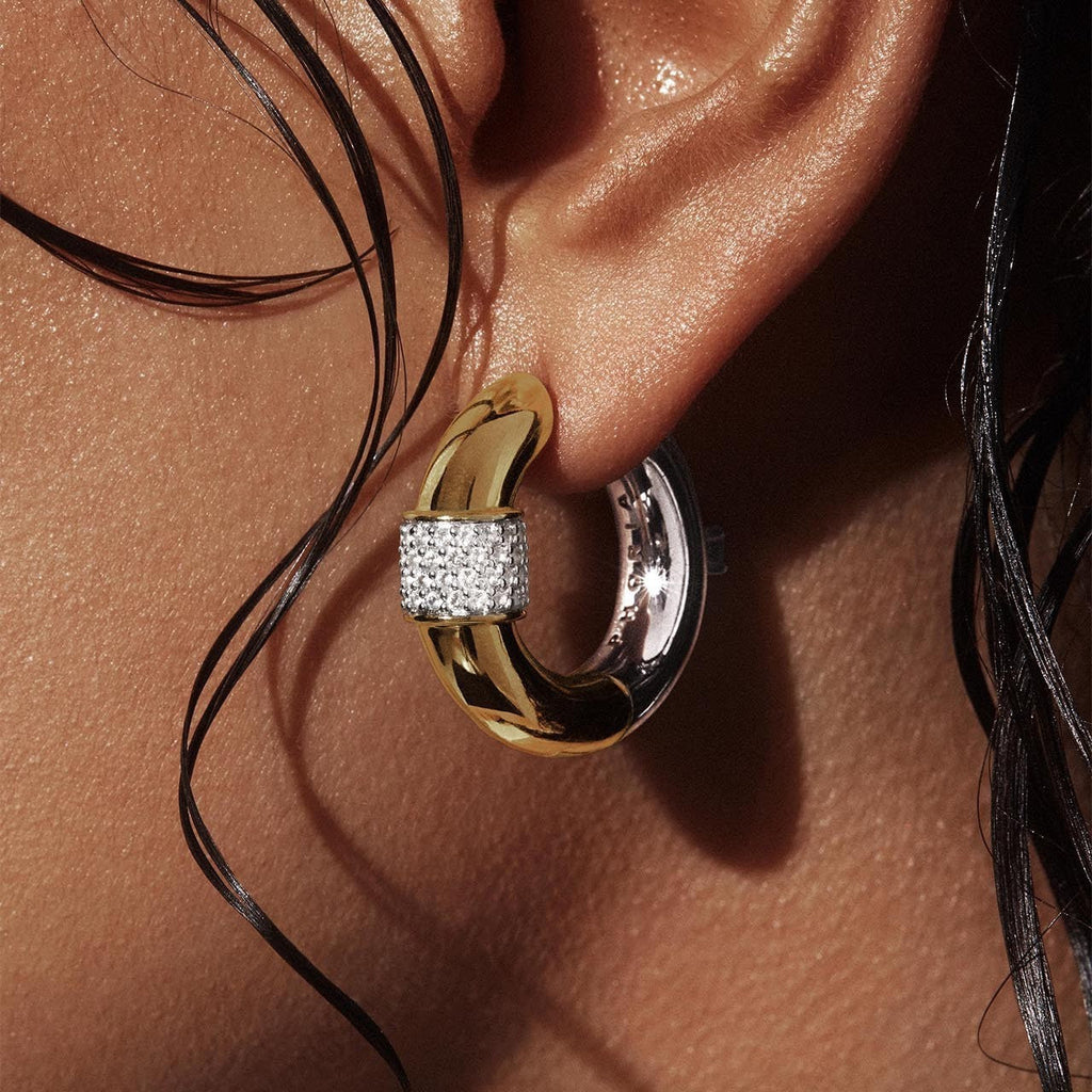 Retro Golden Zircon Dangle Earrings