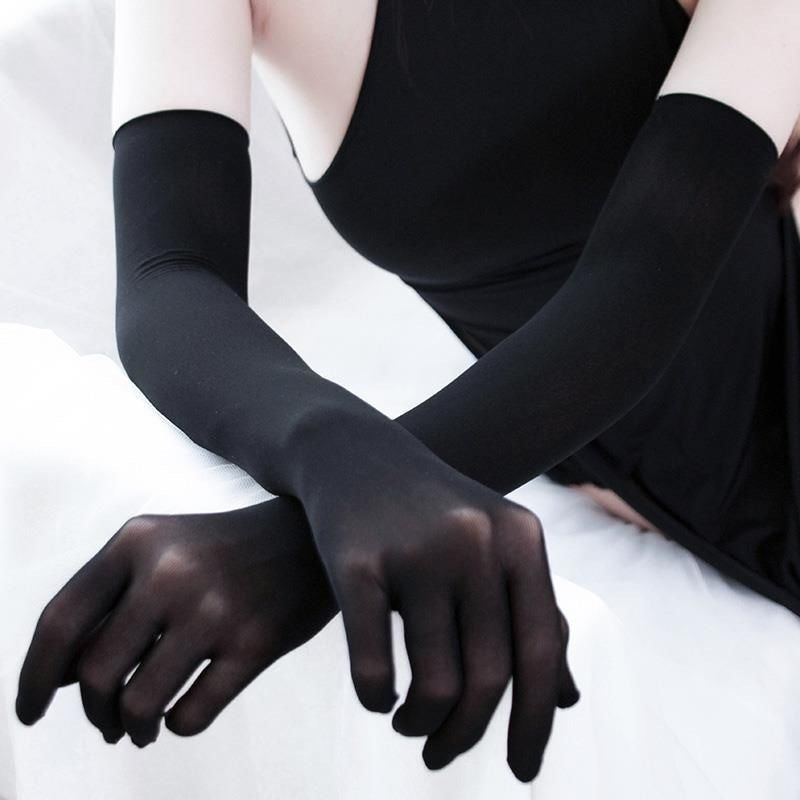 Women's Five-Finger Seamless Anti-Hook Silk Gloves