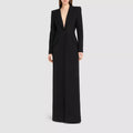 Women's One Button Black Long Blazer Coat