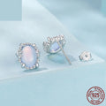 Sterling Silver Magic Stone Stud Earrings