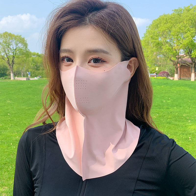 Ice Silk UV Protection Sunscreen Face Mask