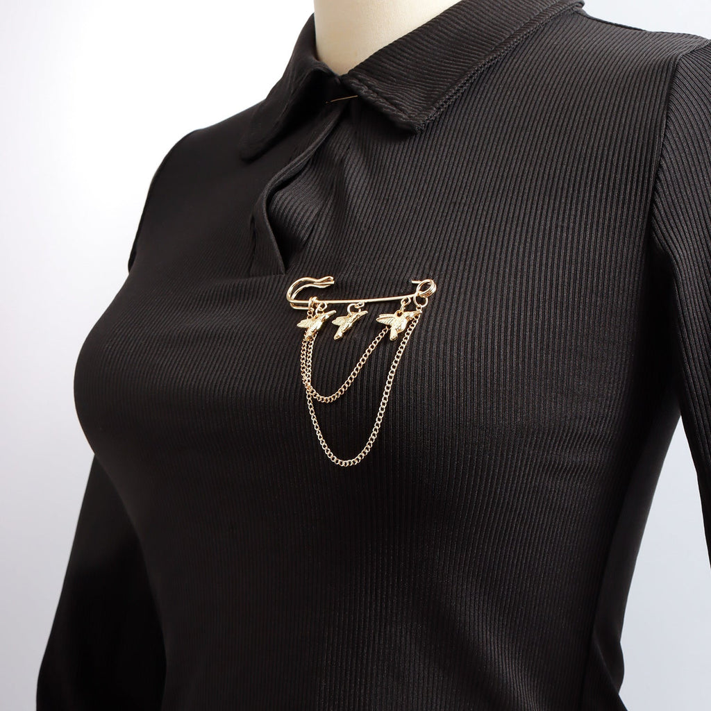 Love Moon Bear Flower Element Brooch Pin for Clothing Suit