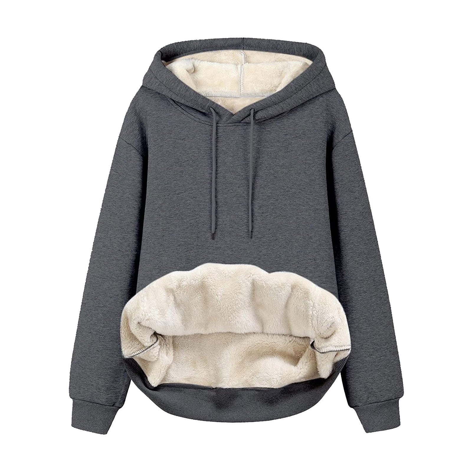 Casual Drawstring Hooded Fleece Sweatshirt