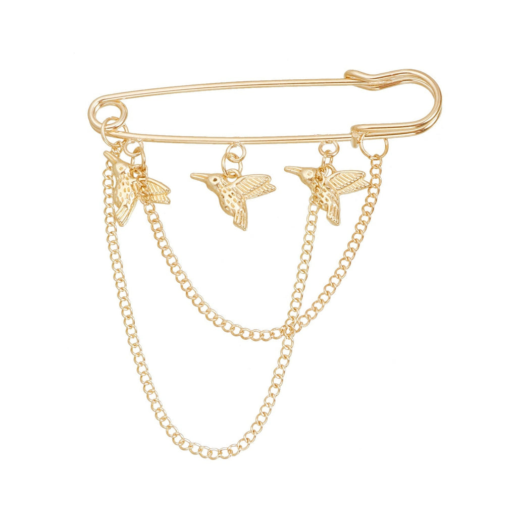 Love Moon Bear Flower Element Brooch Pin for Clothing Suit