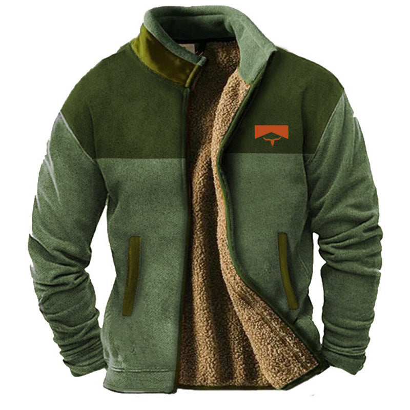 Warm Fleece Jacket Coat for Men | Trendy Cotton Clothes Outerwear