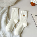 Women's Plush Fleece-Lined Thick Cartoon Mid-Calf Socks