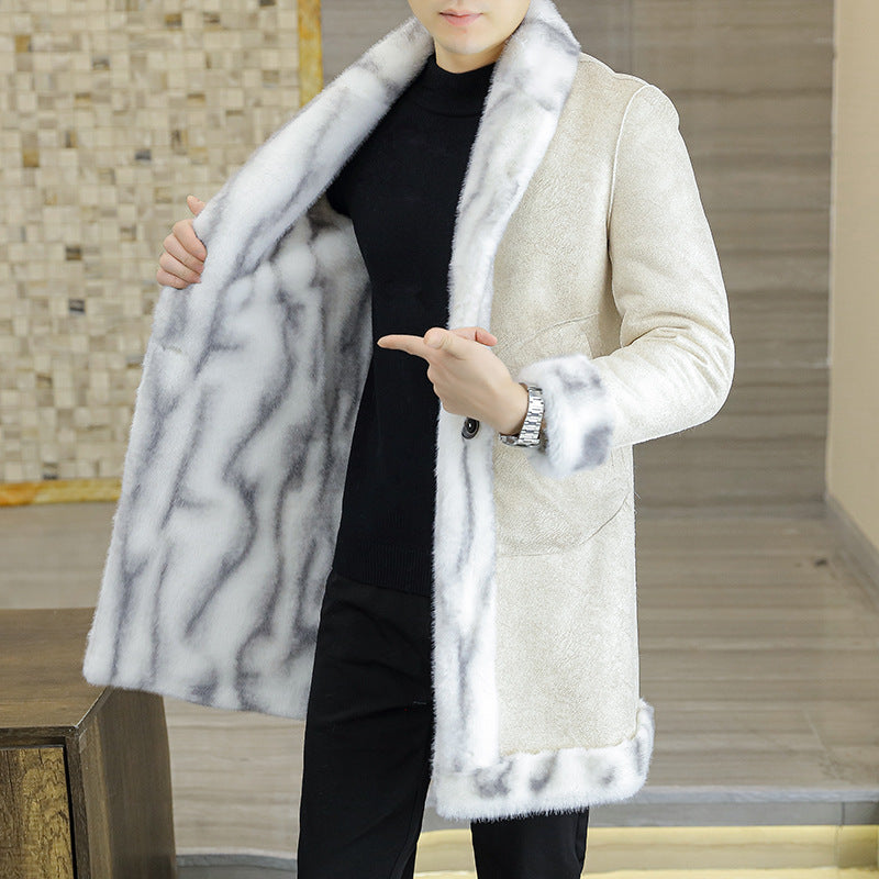 Men's Luxury Winter Mink Fur Coat | Fashion Trend Outerwear