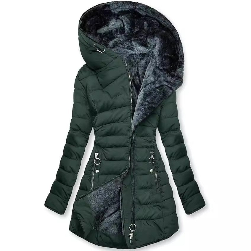 Women's Slim Padded Coat with Hood